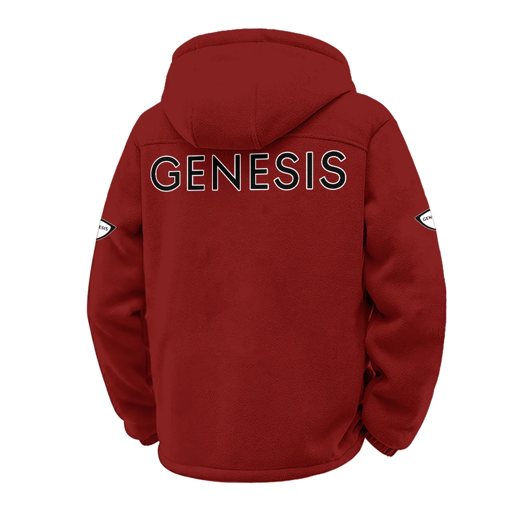 Prestige Sedan Winter Fleece Jacket, Luxe Microfleece Pullover HVN1451GE - Wine - Image 3