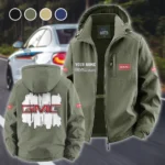 Cargo Vehicle Fleece Windbreaker Jacket, Anti-Pill Wind-Blocking Fleece HVN1451GM - Green