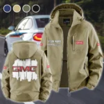 Cargo Vehicle Fleece Windbreaker Jacket, Anti-Pill Wind-Blocking Fleece HVN1451GM - Khaki