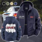 Cargo Vehicle Fleece Windbreaker Jacket, Anti-Pill Wind-Blocking Fleece HVN1451GM - Navy