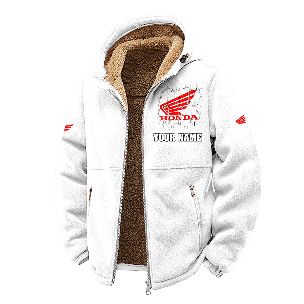 Engine Spirit Winter Fleece Jacket, High-Density Comfort Fleece HVN1451HC - White - Image 2