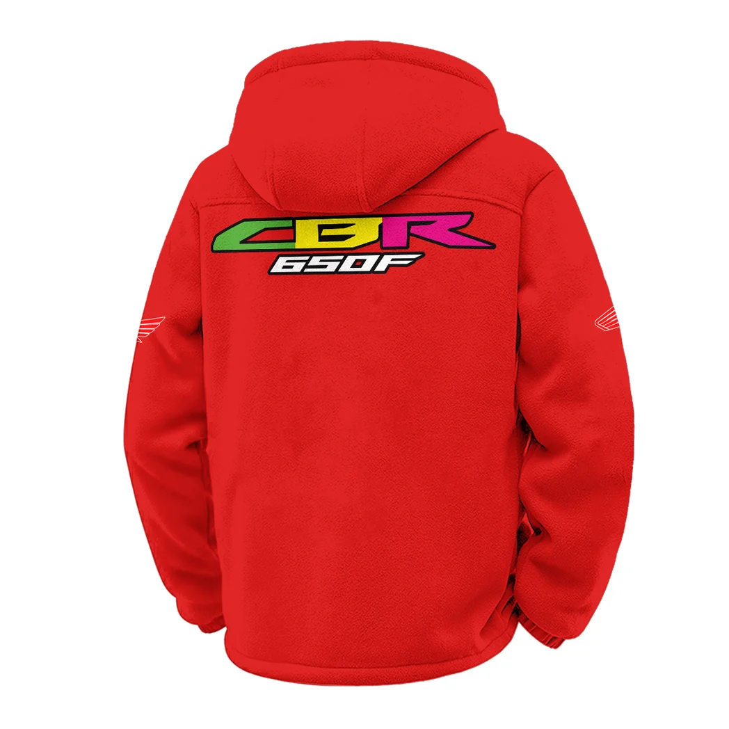 Engine Spirit Winter Fleece Jacket, High-Density Comfort Fleece HVN1451HC - Red - Image 3