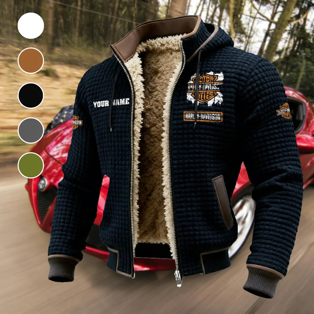 Cruiser Legend Fleece-Lined Hooded Jacket, High-Density Comfort Fleece HVN1451HD - Black