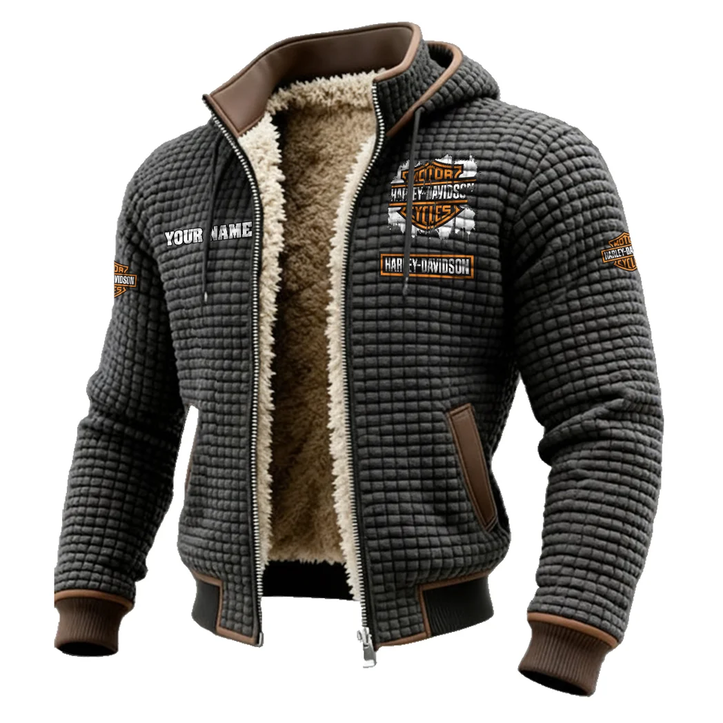 Cruiser Legend Fleece-Lined Hooded Jacket, High-Density Comfort Fleece HVN1451HD - Grey - Image 2