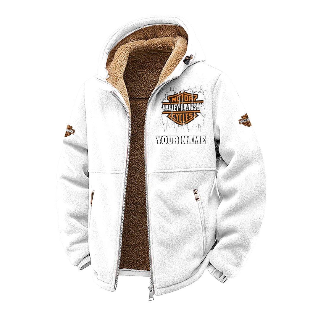 Cruiser Legend Winter Fleece Jacket, Warm Core Loft Fleece HVN1451HD - White - Image 2