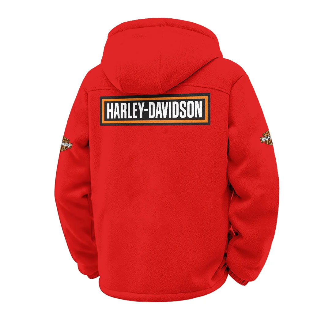 Cruiser Legend Winter Fleece Jacket, Warm Core Loft Fleece HVN1451HD - Red - Image 3