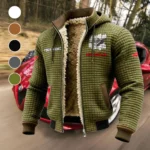 Endurance Road Bike Fleece-Lined Hooded Jacket, Premium Bonded Fleece Jacket HVN1451HG - Green