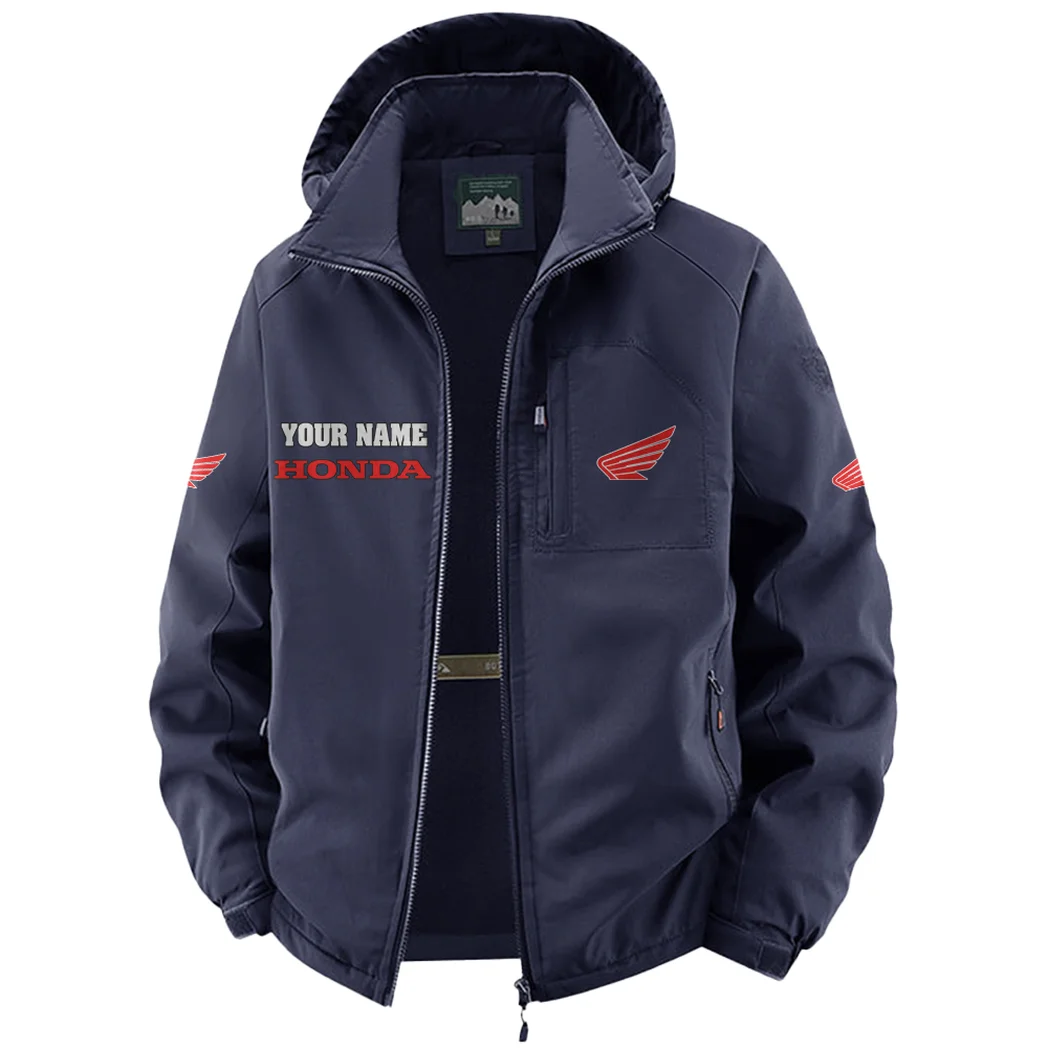 Endurance Road Bike Fleece Windbreaker Jacket, Ultra-Soft Wind-Stop Fabric HVN1451HG - Navy - Image 2