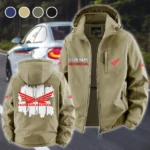 Dual-Sport Motorcycle Fleece Windbreaker Jacket, High-Density Windproof Fleece HVN1451HM - Khaki