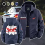 Dual-Sport Motorcycle Fleece Windbreaker Jacket, High-Density Windproof Fleece HVN1451HM - Navy