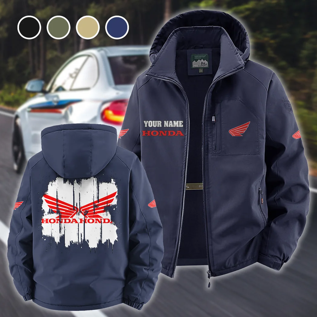 Dual-Sport Motorcycle Fleece Windbreaker Jacket, High-Density Windproof Fleece HVN1451HM - Navy