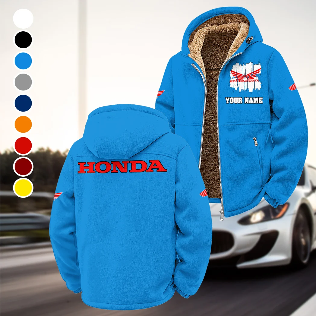 Dual-Sport Motorcycle Winter Fleece Jacket, Premium Fleece Barrier HVN1451HM - Cyan