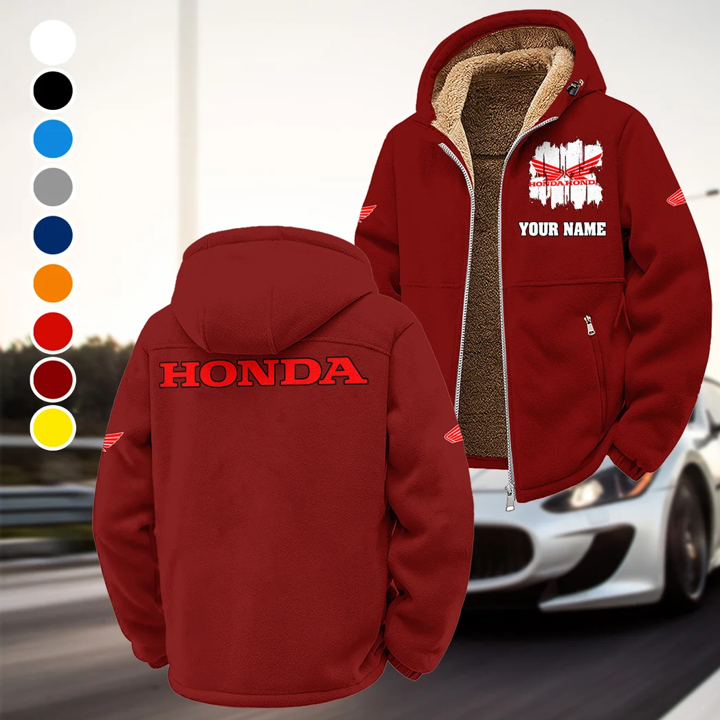 Dual-Sport Motorcycle Winter Fleece Jacket, Premium Fleece Barrier HVN1451HM - Wine
