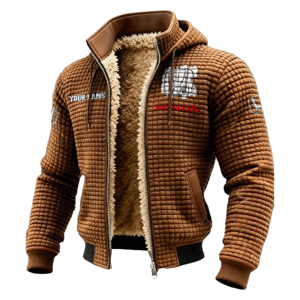 Hatchback Fleece-Lined Hooded Jacket, Warmth-Lock Fleece-Lined Zip HVN1451HO - brown - Image 2