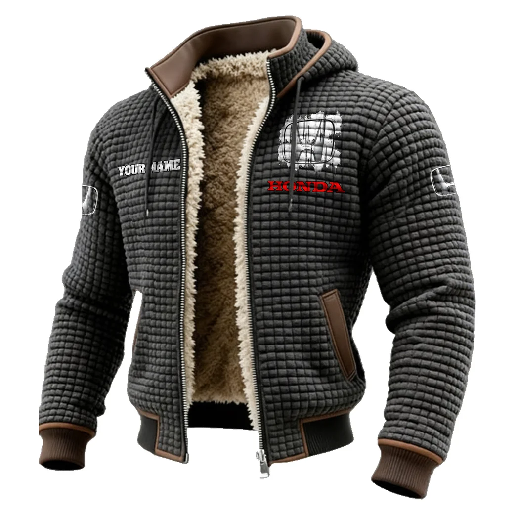 Hatchback Fleece-Lined Hooded Jacket, Warmth-Lock Fleece-Lined Zip HVN1451HO - Grey - Image 2
