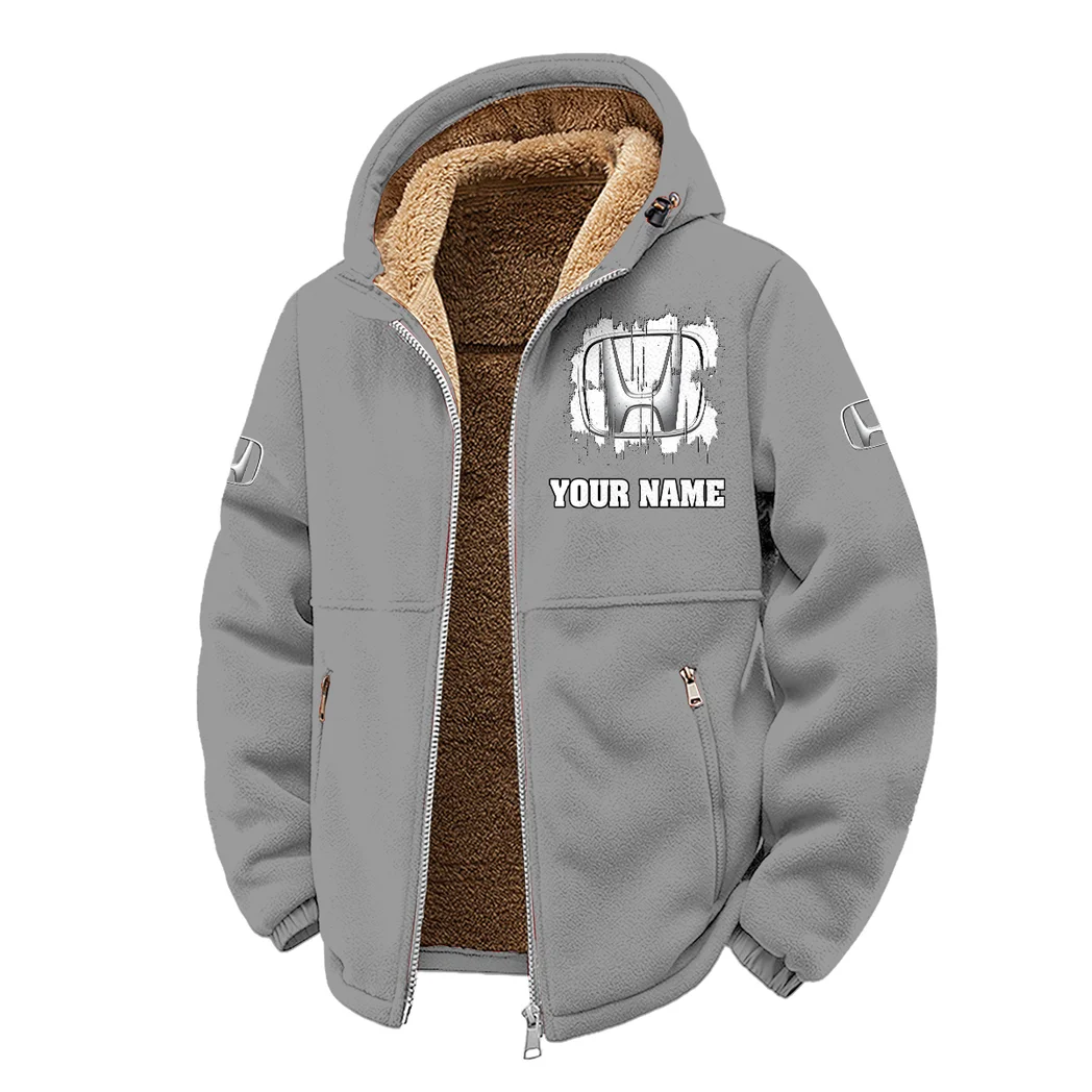 Hatchback Winter Fleece Jacket, Thermal Winter Fleece HVN1451HO - Grey - Image 2