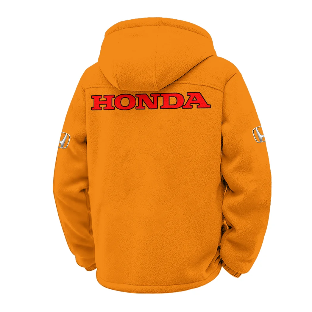 Hatchback Winter Fleece Jacket, Thermal Winter Fleece HVN1451HO - Orange - Image 3