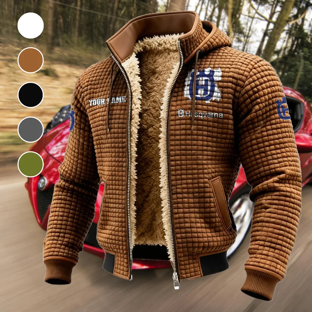 Enduro Rider Fleece-Lined Hooded Jacket, Modern Athletic Hybrid Parka HVN1451HU - brown