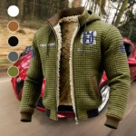 Enduro Rider Fleece-Lined Hooded Jacket, Modern Athletic Hybrid Parka HVN1451HU - Green