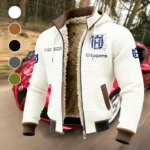 Enduro Rider Fleece-Lined Hooded Jacket, Modern Athletic Hybrid Parka HVN1451HU - White