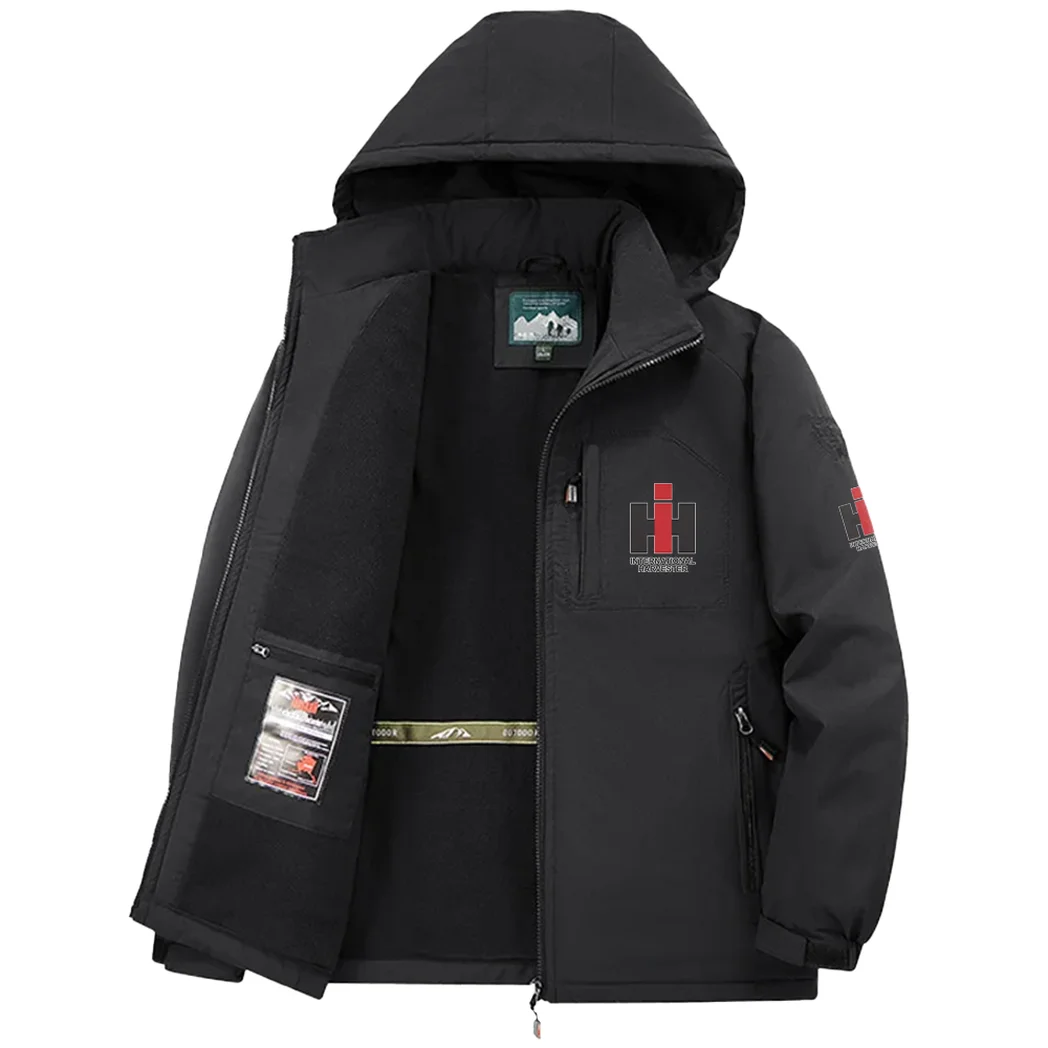 Farm Work Machine Fleece Windbreaker Jacket, Thermal Wind-Stop Jacket HVN1451IH - Black - Image 3