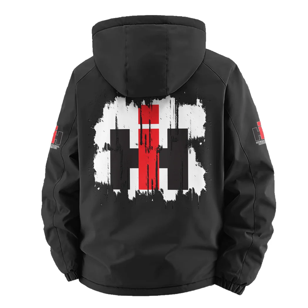 Farm Work Machine Fleece Windbreaker Jacket, Thermal Wind-Stop Jacket HVN1451IH - Black - Image 4