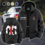 Farm Work Machine Fleece Windbreaker Jacket, Thermal Wind-Stop Jacket HVN1451IH - Black