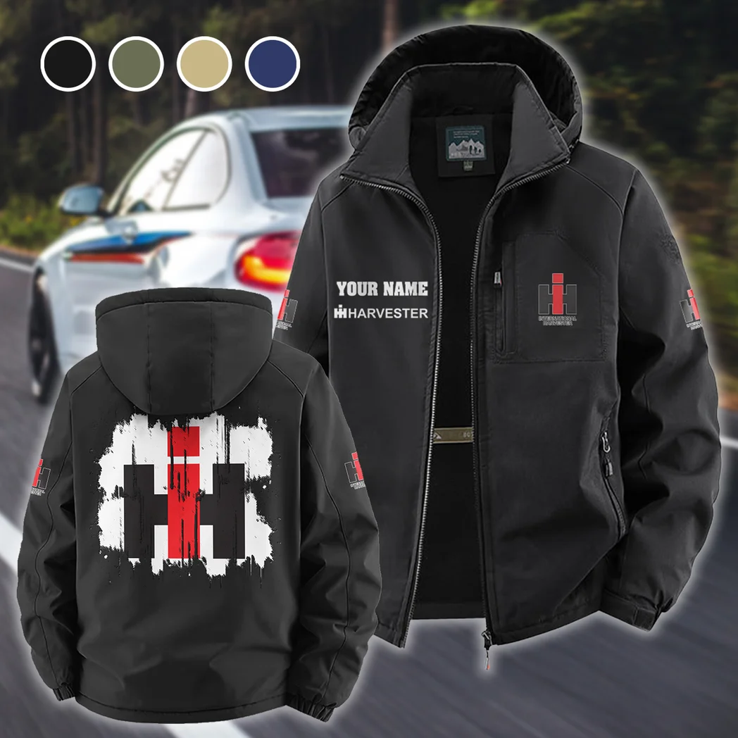 Farm Work Machine Fleece Windbreaker Jacket, Thermal Wind-Stop Jacket HVN1451IH - Black