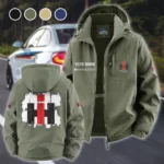 Farm Work Machine Fleece Windbreaker Jacket, Thermal Wind-Stop Jacket HVN1451IH - Green