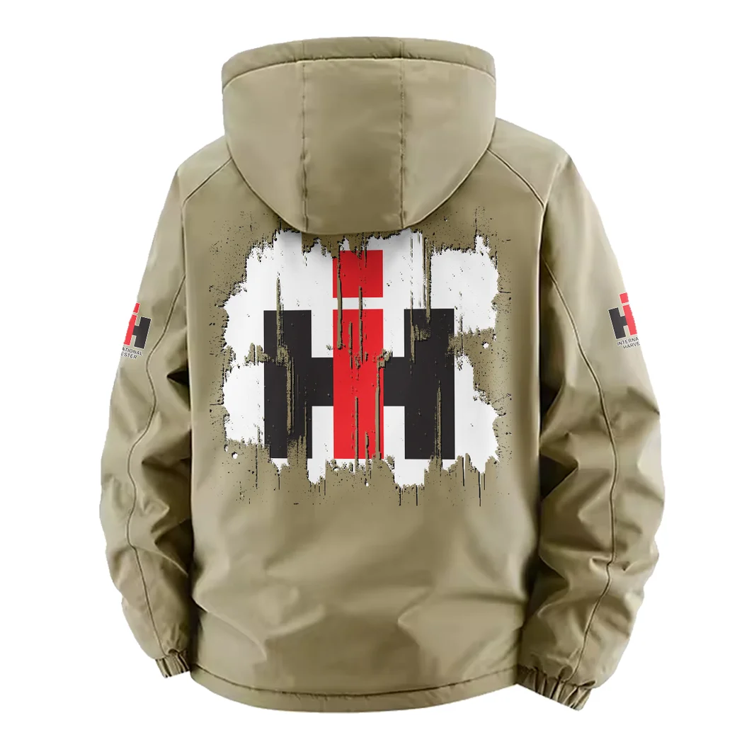 Farm Work Machine Fleece Windbreaker Jacket, Thermal Wind-Stop Jacket HVN1451IH - Khaki - Image 4