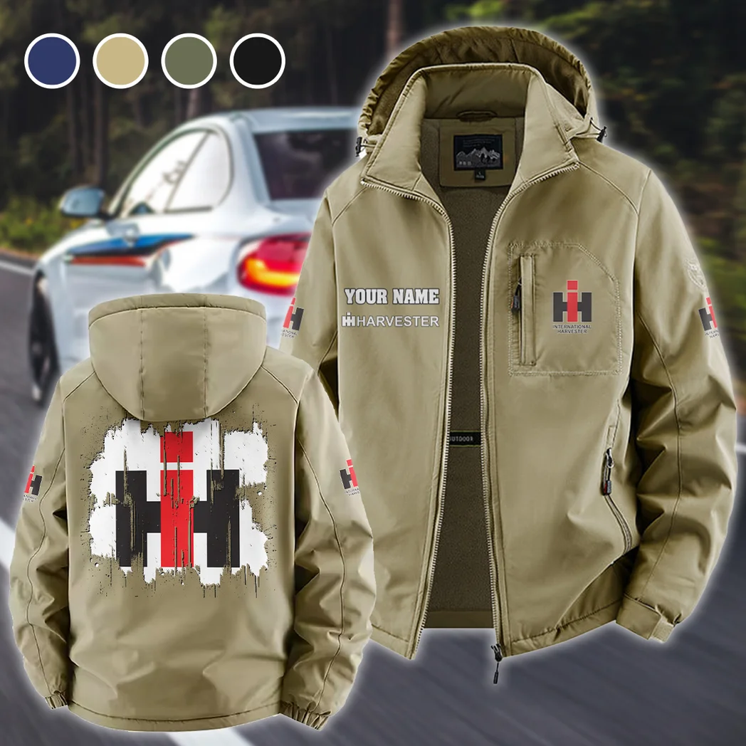 Farm Work Machine Fleece Windbreaker Jacket, Thermal Wind-Stop Jacket HVN1451IH - Khaki