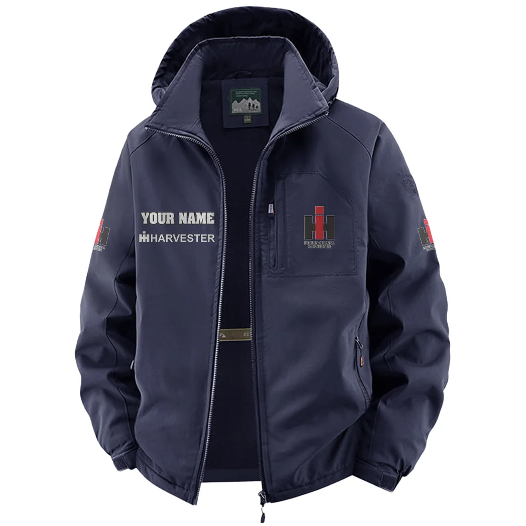Farm Work Machine Fleece Windbreaker Jacket, Thermal Wind-Stop Jacket HVN1451IH - Navy - Image 2