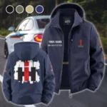 Farm Work Machine Fleece Windbreaker Jacket, Thermal Wind-Stop Jacket HVN1451IH - Navy