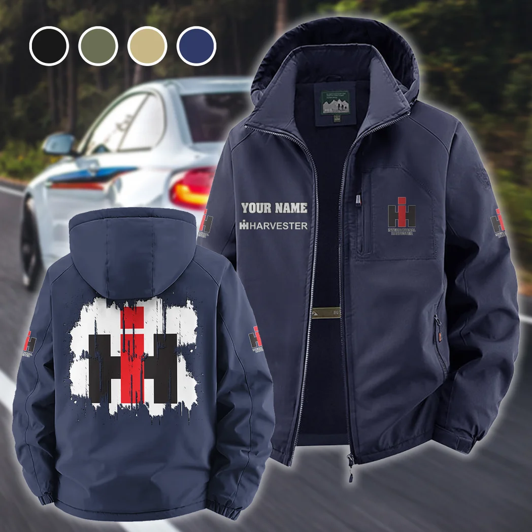 Farm Work Machine Fleece Windbreaker Jacket, Thermal Wind-Stop Jacket HVN1451IH - Navy