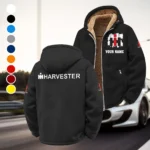 Farm Work Machine Winter Fleece Jacket, Extreme Cold Fleece Coat HVN1451IH - Black