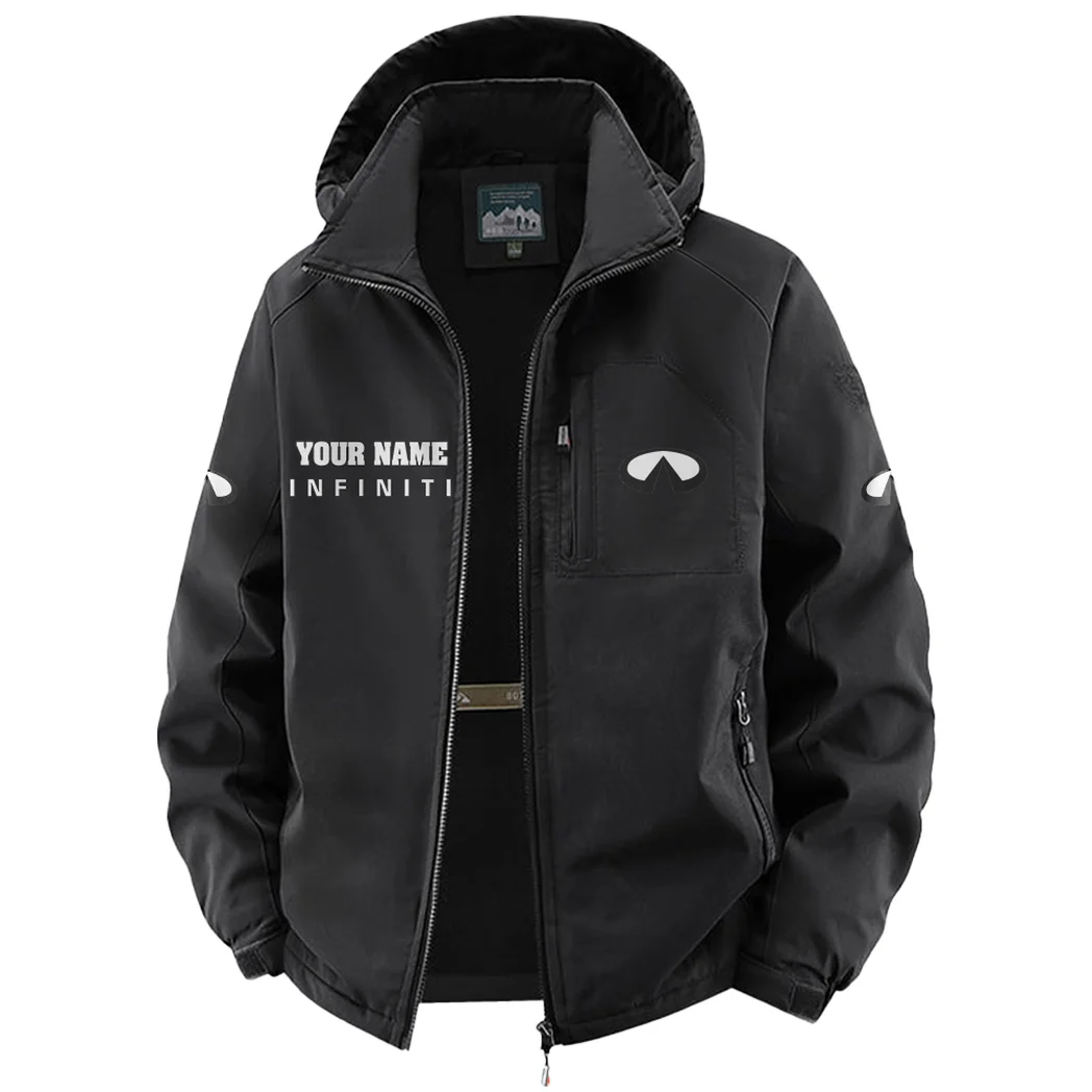 Premium Road Vehicle Fleece Windbreaker Jacket, All-Weather Fleece Shield HVN1451IN - Black - Image 2