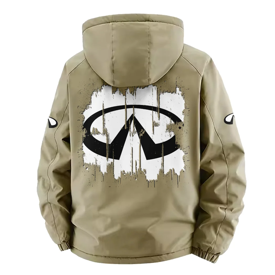 Premium Road Vehicle Fleece Windbreaker Jacket, All-Weather Fleece Shield HVN1451IN - Khaki - Image 4
