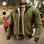 Rural Work Vehicle Fleece-Lined Hooded Jacket, Multi-Sport Winter Active Top HVN1451JD - Green