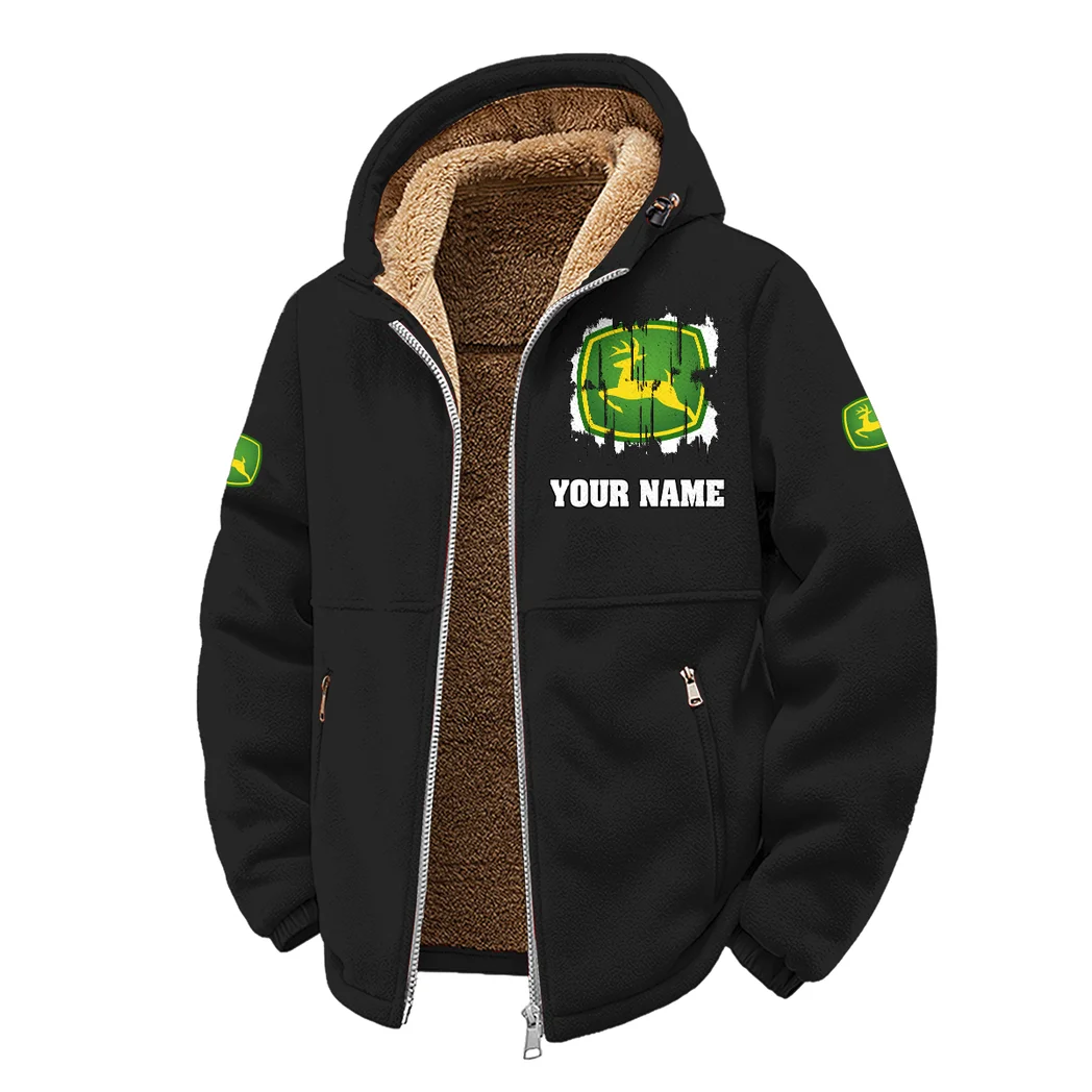Rural Work Vehicle Winter Fleece Jacket, Deep Winter Comfort Fleece HVN1451JD - Black - Image 2