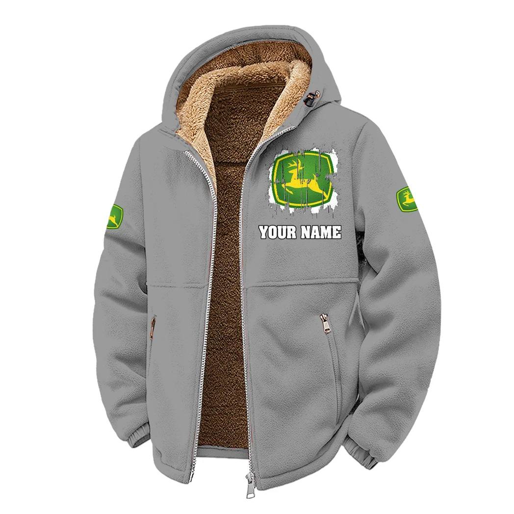 Rural Work Vehicle Winter Fleece Jacket, Deep Winter Comfort Fleece HVN1451JD - Grey - Image 2