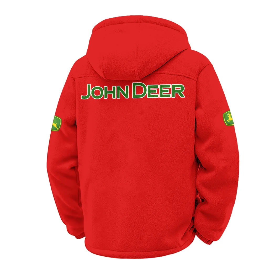 Rural Work Vehicle Winter Fleece Jacket, Deep Winter Comfort Fleece HVN1451JD - Red - Image 3