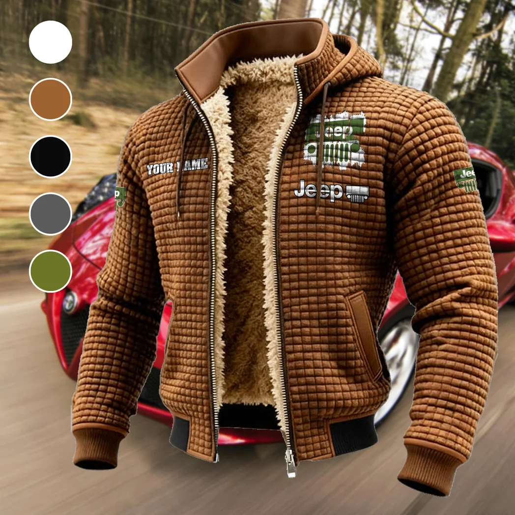 All-Terrain Utility Ride Fleece-Lined Hooded Jacket, Endurance Sport Thermal Hoody HVN1451JE - brown