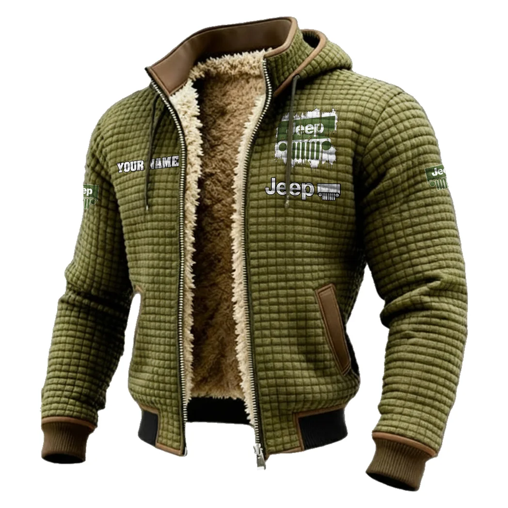 All-Terrain Utility Ride Fleece-Lined Hooded Jacket, Endurance Sport Thermal Hoody HVN1451JE - Green - Image 2