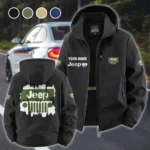All-Terrain Utility Ride Fleece Windbreaker Jacket, Windproof Fleece Hybrid HVN1451JE - Black