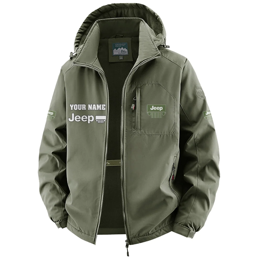 All-Terrain Utility Ride Fleece Windbreaker Jacket, Windproof Fleece Hybrid HVN1451JE - Green - Image 2