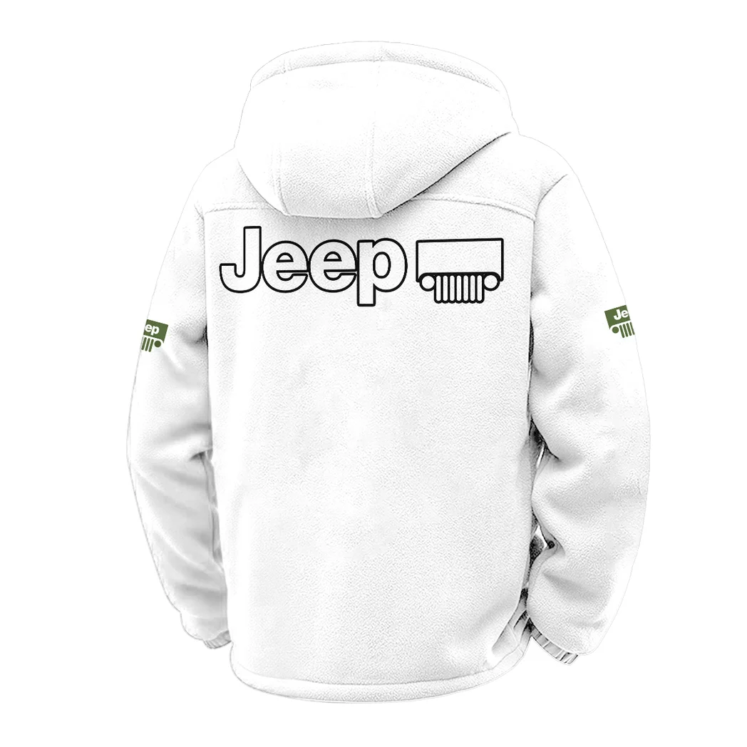 All-Terrain Utility Ride Winter Fleece Jacket, Polar Climate Fleece HVN1451JE - White - Image 3