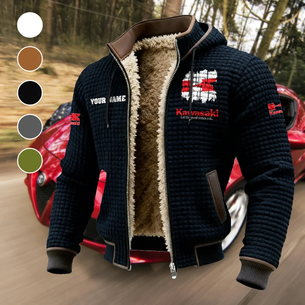 Adventure Motorcycle Fleece-Lined Hooded Jacket, All-Mountain Hooded Fleece HVN1451KA - Black