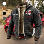 Adventure Motorcycle Fleece-Lined Hooded Jacket, All-Mountain Hooded Fleece HVN1451KA - Grey
