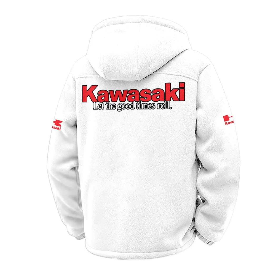 Adventure Motorcycle Winter Fleece Jacket, Essential Winter Warmth HVN1451KA - White - Image 3