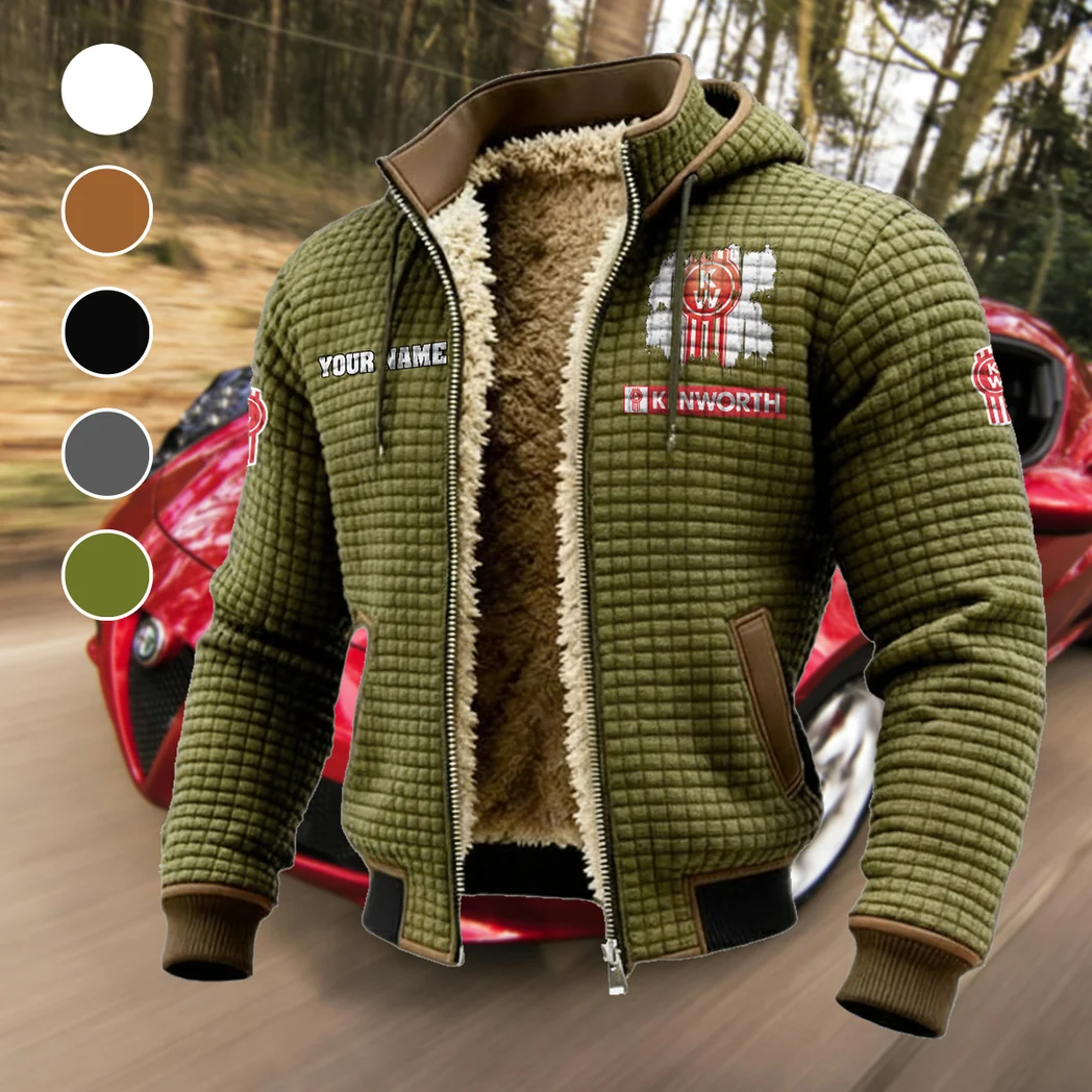 Sturdy Semi Fleece-Lined Hooded Jacket, Alpine Ascent Hooded Jacket HVN1451KE - Green